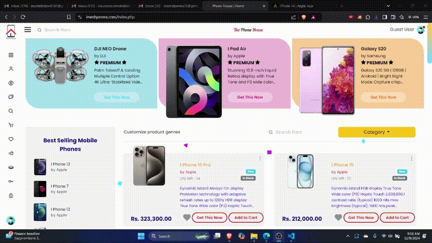 Phone House Demo Gif